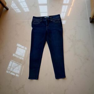 Democracy Ab Solution Ankle Crop Dark Wash Jeans Size 12 34x 26 #92